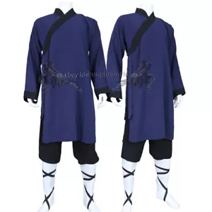 Abito monaco Shaolin personalizzato uniforme kung fu tai chi tuta arti marziali 25 colori - Foto 1 di 9