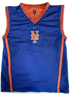 Camiseta deportiva reversible naranja y azul de los Mets de Nueva York mediana 10/12 NUEVA - Imagen 1 de 9