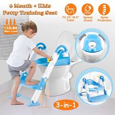 Baby Kids Training Toilet Potty Trainer Seat Chair Toddler Ladder Step Up Stool