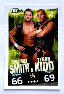 2009 WWE Topps Slam Attax Evolution TCG #138 DAVID HART & TYSON KIDD TAG TEAM - Image 1 of 4