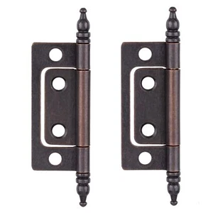 2" x 11/16" Antique Copper Non-Mortise Hinge with Finals | Pack of 20 | Cabin... - Picture 1 of 3