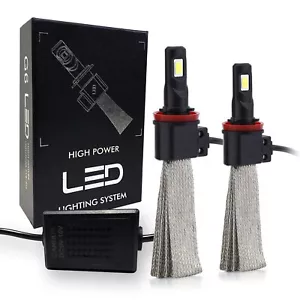 G4 Automotive 2x H11 H8 Fanless LED Headlight Kit 60W Bright 6000K White Bulbs - Picture 1 of 9