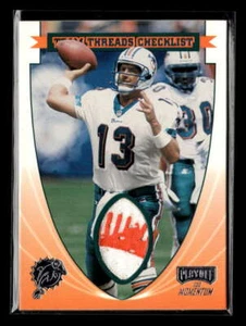 1999 Playoff Momentum Dan Marino Team Threads Jersey Patch Relic U8197 - Picture 1 of 2