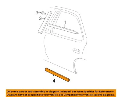GM OEM 95-05 Cavalier Rear Door Exterior Trim-Body Side Mldg 22652299 Foto 1 de 2