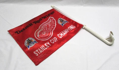 Detroit Red Wings 1997 NHL Stanley Cup Champions Red Car Flag 13.5" X 10.5" Cover