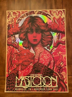 Mastodon Holofoil Poster Autographed & Numbered - Ryman Auditorium - #4/95 - Image 1 of 2