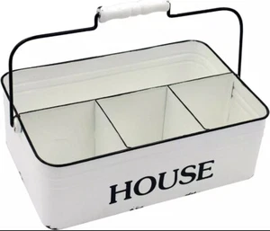 ¡Carrito de cubiertos BOLSO BLANCO DESGASTADO! CASA RURAL FIESTA - Imagen 1 de 9