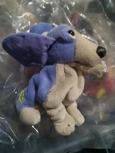 Applause Hush Puppies Bean Bag Bassett Hound Dog Plush Purple 4" NWT T9 - Picture 1 of 3