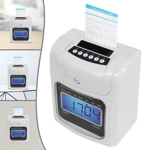 Employee Attendance Punch Time Clock Payroll Recorder LCD Display w/ 50 Cards - Picture 1 of 12