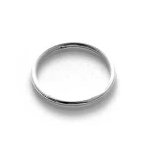 1.5mm Sterling Silver Round Halo Profile Ring | Roberts & Co - Foto 1 di 6