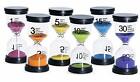 Sand Timer 6 Colors Hourglass 1/3/5/10/15/30 Minutes Sandglass Timer Sand Clo...
