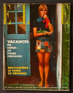 'ELLE' FRENCHVINTAGE MAGAZINE HOLIDAY ISSUE 23 JUNE 1969 - Picture 1 of 3