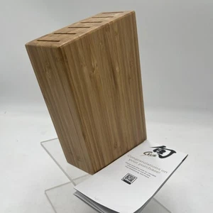 SHUN Sidecar Bamboo Steak Knife Block 6 Slot Steak Knife Holder Kitchen - Picture 1 of 7