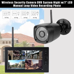 Wireless Security Camera DVR System Night w/7" LCD Manual Loop Video Recording - Picture 1 of 16