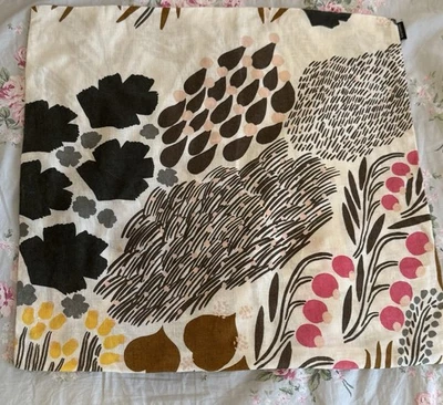 Funda de Almohada Marimekko 19" x 19” Abstracta Floral Colorida 100% Lino Cierre de Cremallera Foto 1 de 4