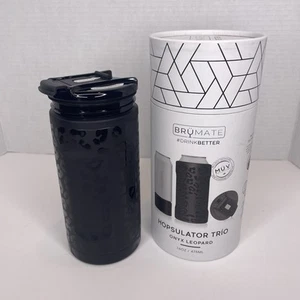 Nuovo Drink Cooler Brumate Hopsulator Trio Onyx Leopard 12 e 16 OZ. Can Koozie Ice - Foto 1 di 4