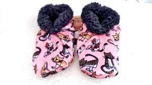 Lazy One Fuzzy Feet LG/XLG WUS 7-9 suave gatito polar deslizables nubos parte inferior con D - Imagen 1 de 3
