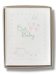 Vtg 90s Baby Memory Book C.R. Gibson Embossed New Unused In Box Unisex - Picture 1 of 3