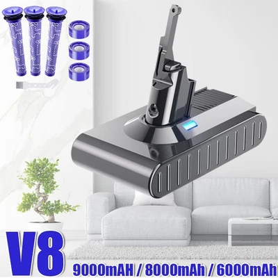 SONY 9000mAh Akku Für Dyson V8 Akku Animal SV10 Absolute Staubsauger 8AH /Filter - Bild 1 von 4
