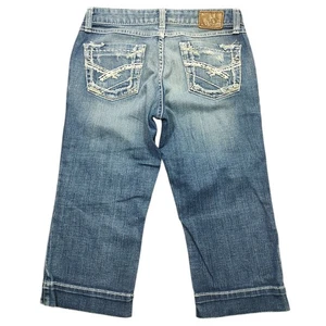 BKE Buckle Jeans Damen 27 Blau Kate Capri Low Rise Stretch Light Wash Denim - Bild 1 von 15