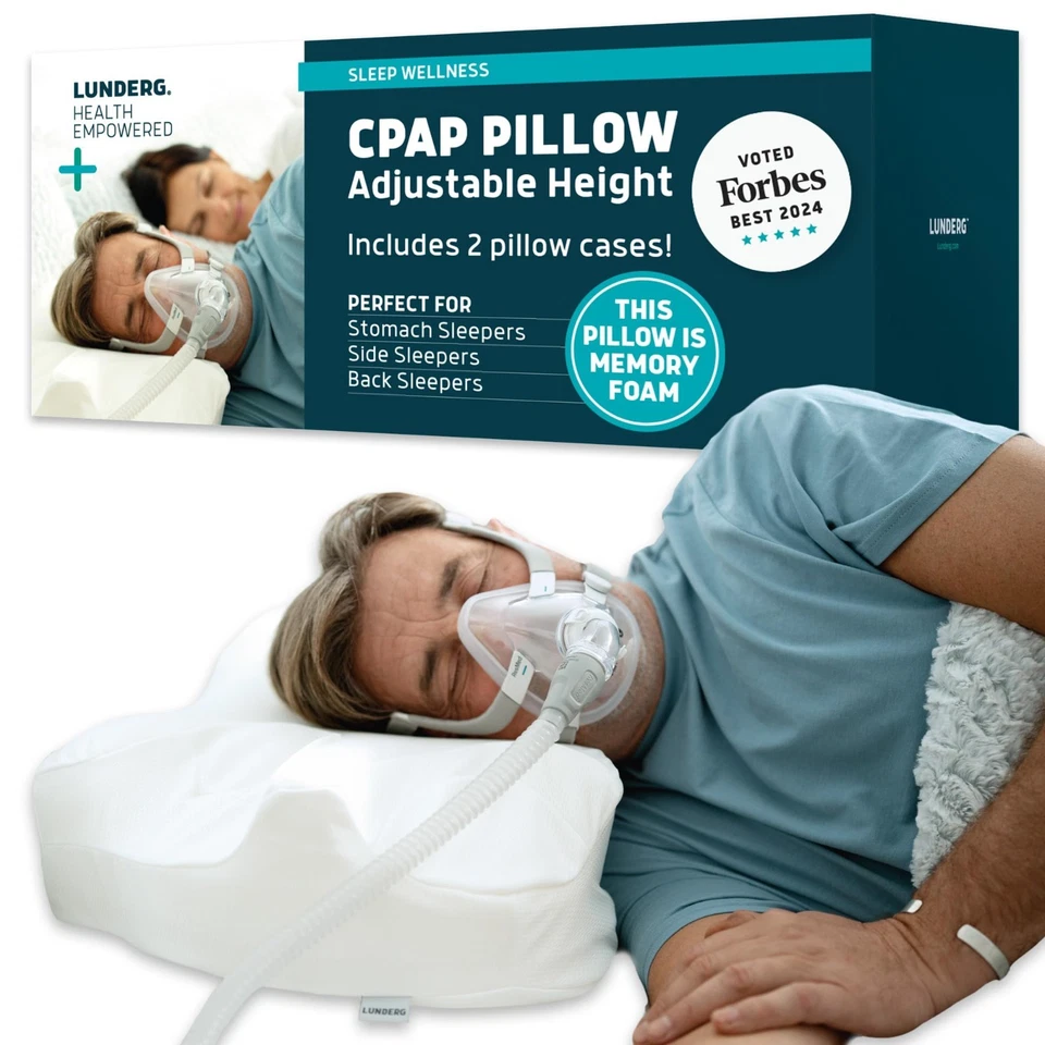 Travesseiro Lunderg CPAP para dormentes laterais e traseiros - Médio - Imagem 1 de 3