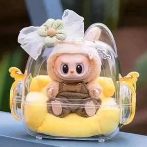 Mini Doll Sofa with Storage Transparent Crossbody Bag Plush Accessories Toy Gift - Picture 1 of 30