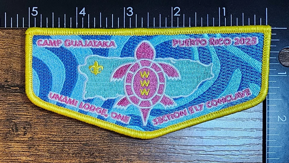 Unami Lodge One Section E17 Conclave OA WWW Puerto Rico Guajataka BSA Flap - Image 1 of 1