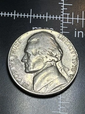 1970 D NICKEL (ERROR LIBERTY and IN GOD WE TRUST IN RIM) - Image 1 of 3