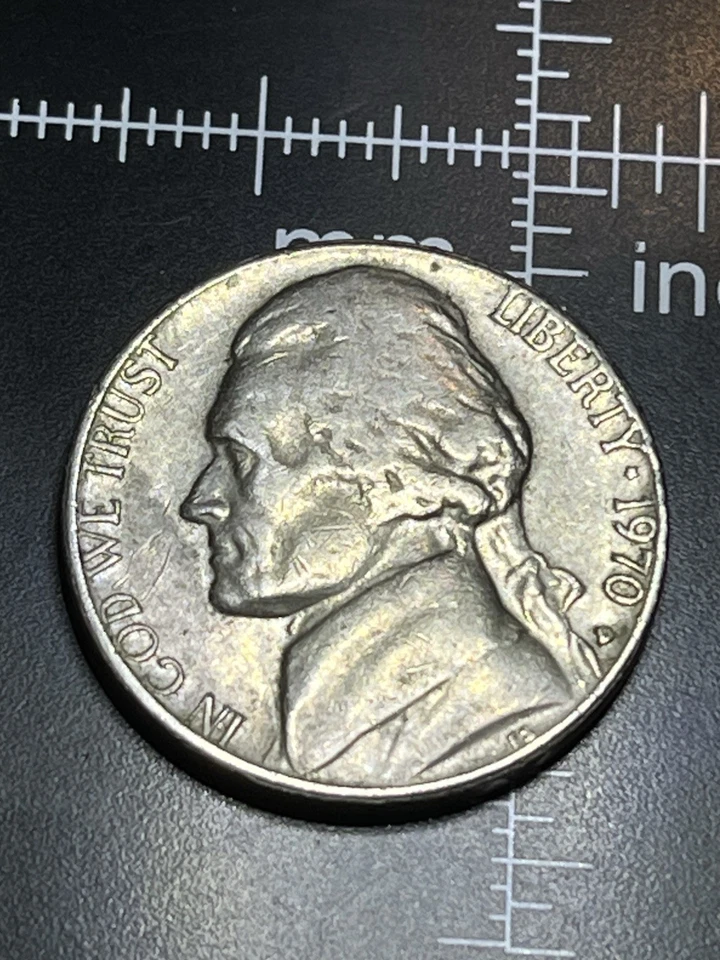 1970 D NICKEL (ERROR LIBERTY and IN GOD WE TRUST IN RIM) - Image 1 of 3