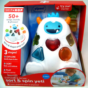Skip Hop Explore & More Shape Sort & Spin Yeti Toy, Interactive Baby Toy New