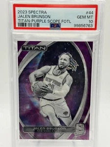 PSA 10! 2023 Panini Spectra Jalen Bunson #44 PURPLE SCOPE 15/15 Prizm Titan - Picture 1 of 2