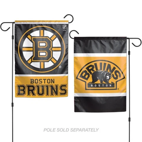 New NHL Boston Bruins  2 Sided 12" X 18" Garden Flag Wincraft Indoor Outdoor Cover