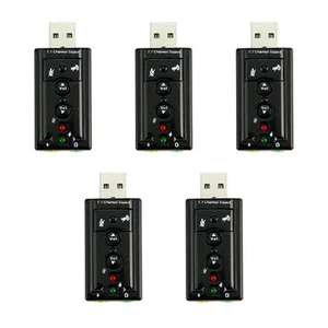 Lot 5 Pcs 7.1 Channel USB 2.0 3D Virtual Audio External Sound Card Adapter PC US - Picture 1 of 6