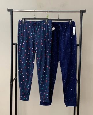 NWT! Lot of 2 Jenni Sz S Waffle Knit & Flannel Knit Jogger Pajama Pants Bundle - Image 1 of 4