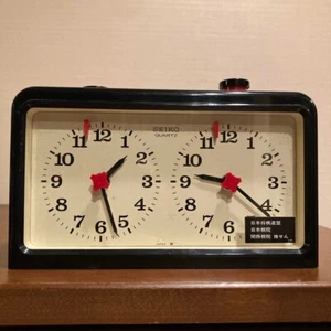 SEIKO QZ520K Analog Shogi Chess Japanese board Game Timer Double Face Vintage - Picture 1 of 5