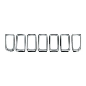 68109865AA Fit for Jeep Compass 2011-2016 Chrome Front Grille Trim Insert Rings - Foto 1 di 10