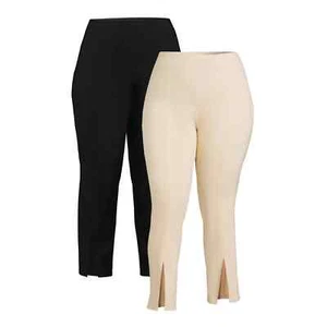 No Boundaries Juniors/Women Millennium Skinny Pants Front Split Black or Tan - Picture 1 of 12