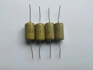 4pcs 1uf 160volt Mullard Mustard caps NOS - Afbeelding 1 van 3