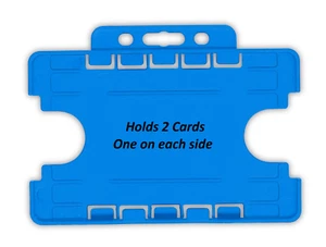 NHS blau Ausweishalter DOPPELSEITIG HORIZONTAL Foto Abzeichen für Schlüsselband & Rollen - Bild 1 von 2