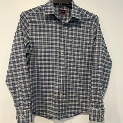 UNTUCKit Shirt Men's Medium Plaid Polyester / Elastane Blue Soft - Image 1 of 4