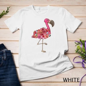 Genial Flamenco Flor Divertida Tropical Pájaro Vadeante Amante Regalo Camiseta Unisex - Imagen 1 de 15