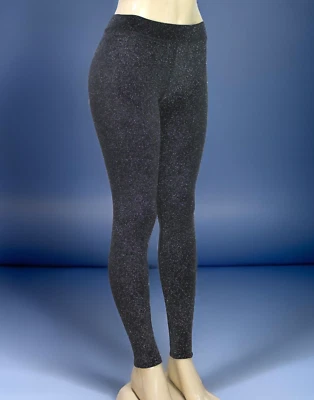 Pink Victoria's Secret Women's Leggings Glitter Velour Stretch Black Size XS - Image 1 of 4