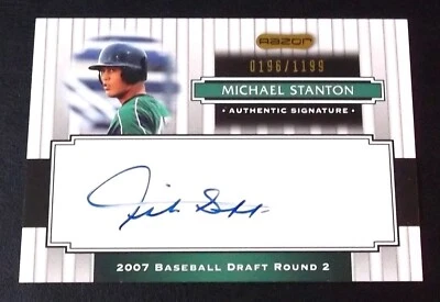 (#0196/1199) Rc Giancarlo Stanton Auto 2008 Mike Stanton Auto Rookie Autograph - Image 1 of 4