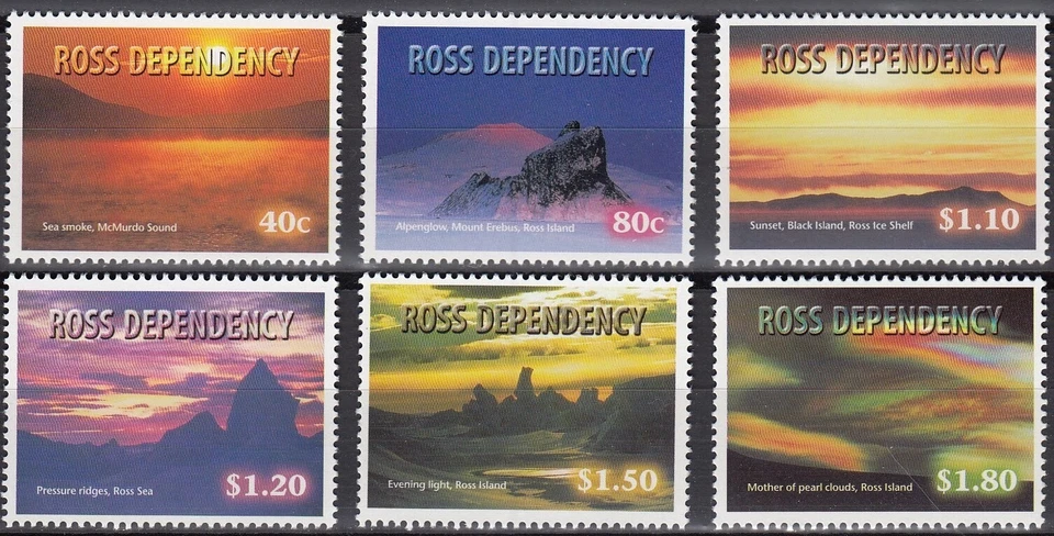 Ross DEP. 1999 夜空,6 件套全新邮票 — 第 1/1 张图片