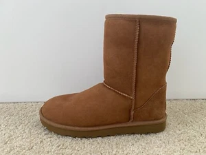 UGG Classic Short II Chestnut Brown Suede Fur Boots Women's Size 9 *NEW* - Picture 1 of 24