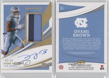 2021 Panini Immaculate Collegiate Gold /10 Dyami Brown RPA Rookie Patch Auto RC