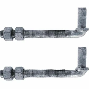Galvanized 5/8" X 6" Long J Bolt for Chain-li Fence Gate Hinge Lot of 2 - Picture 1 of 4