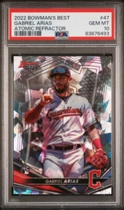 Bowman's Best Gabriel Arias #47 2022 refractor atómico novato PSA 10 gemas como nuevo - Imagen 1 de 2