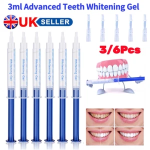 6X TEETH WHITENING GEL ADVANCED PROFESSIONAL GRADE DENTAL WHITE TOOTH BLEACHING - Picture 1 of 23