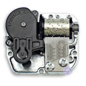 Music Box Parts Mechanism Grey Wind up Sankyo Musical Movement (60 Tunes Option) - Bild 1 von 4